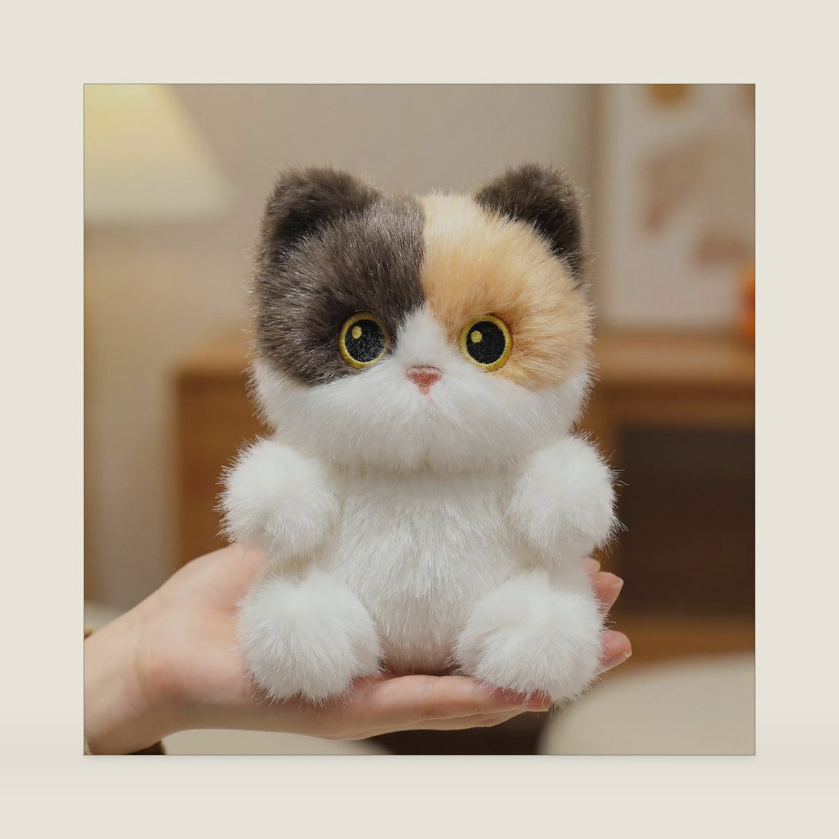 Ditucu Palm-Sized Calico Cat Stuffed Animals Cute Soft Plush Dolls Small Plushies Toys Gifts for Kids 6 inch