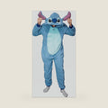 MJC Stitch Fleece Zip Up Jumpsuit Adult Halloween Costume Cosplay One Piece Union Suit Officially Licensed