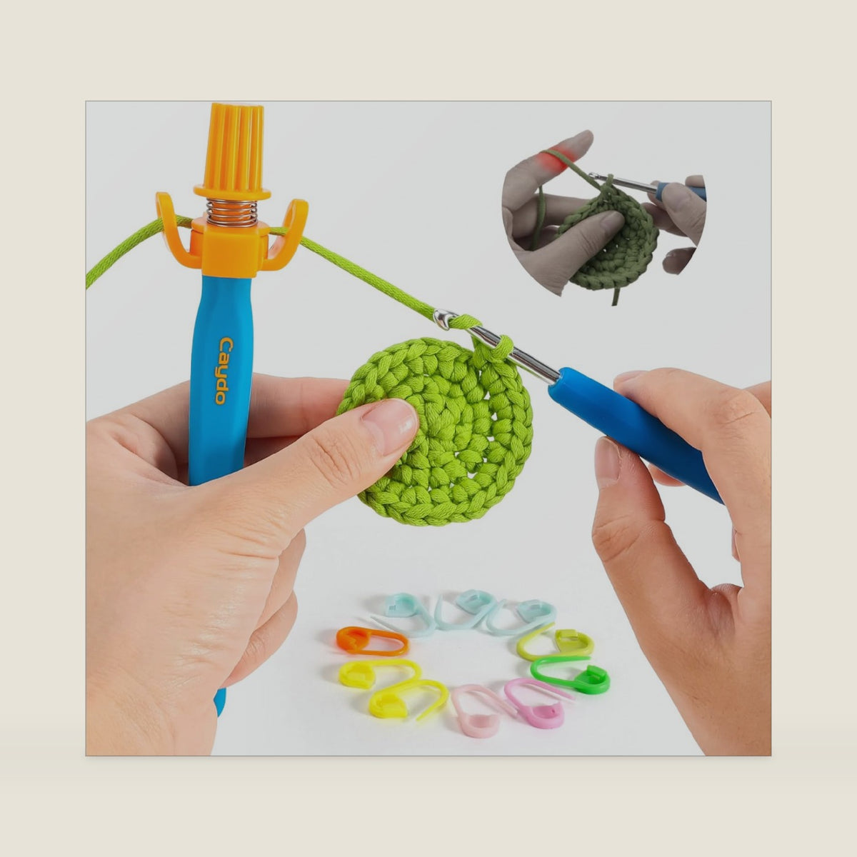 Crochet Tension Tool for Beginners, Ergonomic Yarn Guide Holder