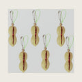6 Pcs Peanut Squeeze Keychain - Infinite Stress Relief Fidget Accessories