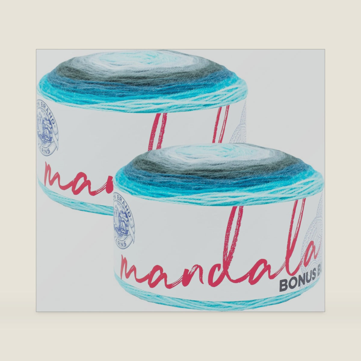 Lion Brand Yarn, Mandala Bonus Bundle Yarn, Spirit, Multicolor, 2 Pack