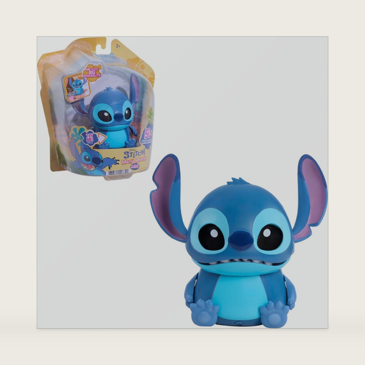 Disney Stitch Many Moods Mini Interactive Toy, 50+ Sounds and Reactions