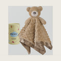 Baby Lovey Security Blanket, Soft Teddy Bear Stuffed Animal Snuggle Toy, Baby Registry Search Receiving Blankets for Newborn Infant Essentials Gifts for Boys Girls, Brown 16 Inch