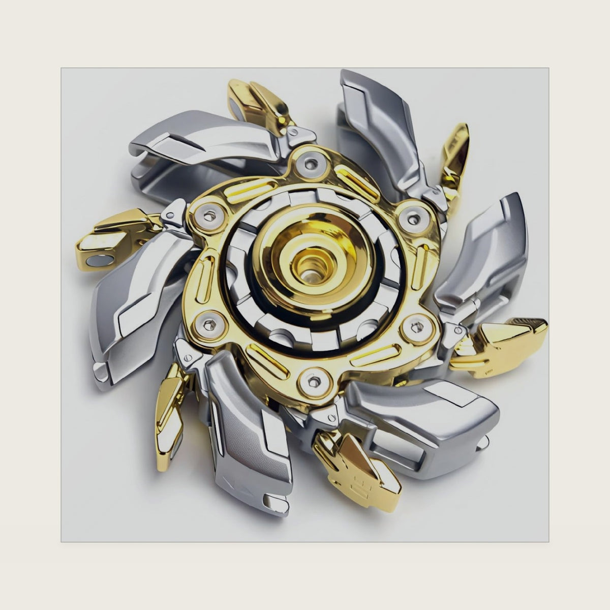 Stress Relief Metal Fidget Spinner for Adults, EDC Fidget Spinner with Open Armor Design & Smooth Spin. a Cool Fidget Toy for Teens & Adults.