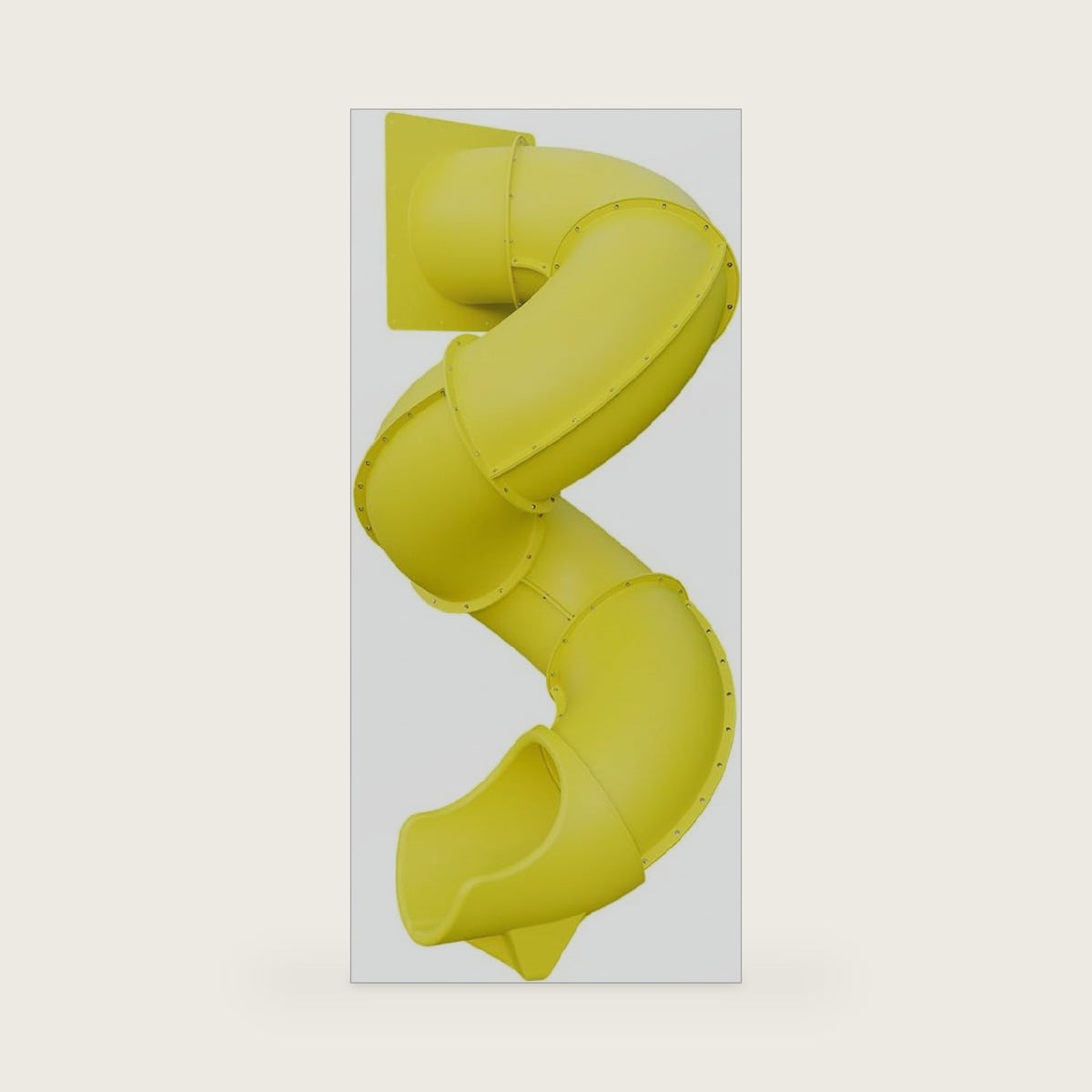 TUSK Turbo Twister 9 ft Rotomolded Playset Tube Slide, Yellow