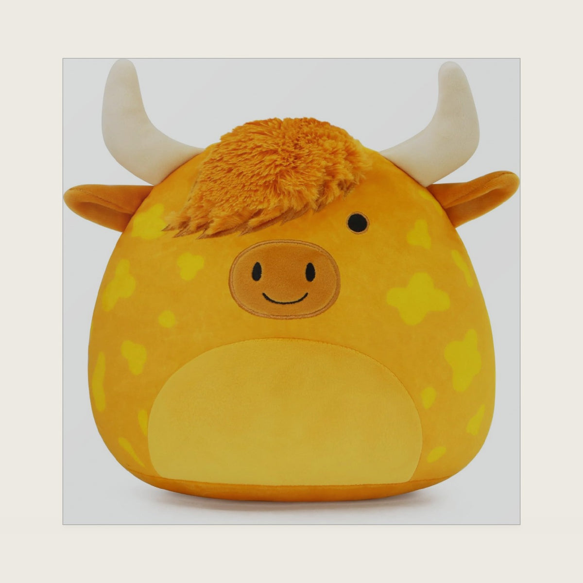 Highland Cow Plush Toy - Soft and Cuddly Plush Pillow - Spotted Highland Cow Perfect for Kids and Collectors (Brown)