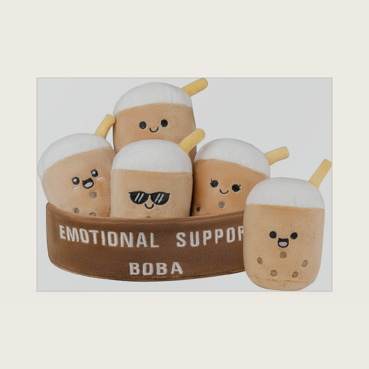 Emotional Comfort Support Boba Plush, 5 Cute Squishy Toys Stuffed Animal