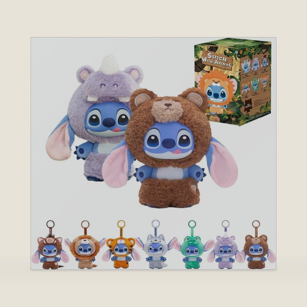 MINISO Disney Stitch Wild Animal Series Vinyl Surprise Box Figure Model Random Design Blind Box Toy Collectible Toy for Home Decor Birthday Gift (Random One Figure)