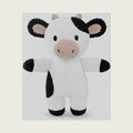 Cute Knitted Cow Stuffed Animals, Baby Crochet Stuffed Animal Soft Toys. Cute Small Animal Dolls, 10 inch Cow Plush Toy, Soft Toys for Babies, Boys and Girls Birthday Christmas