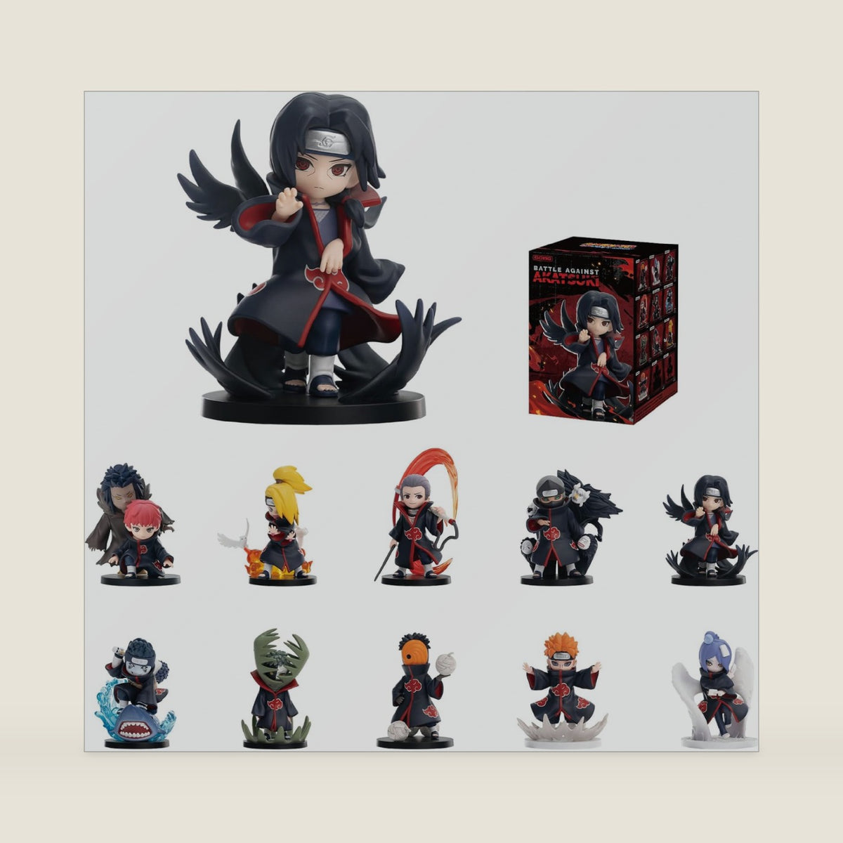 POP MART Naruto: Shippuden Series Battle Against Akatsuki Themed Blind Box Figures, Collectible Toys Home Decorations, Holiday Birthday Gifts for Girls and Boys, Single Box