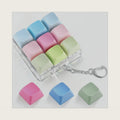Keyboard Fidget Toy with 3 Keycaps – 9 Key Fidget Keychain Stress Relief