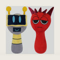 Plush Toys, Horror Games Plushies Toy for Fans, Soft Stuffed Animal Pillow Figure Doll Christmas Birthday Gifts for Adult Kids (Red+Yellow)