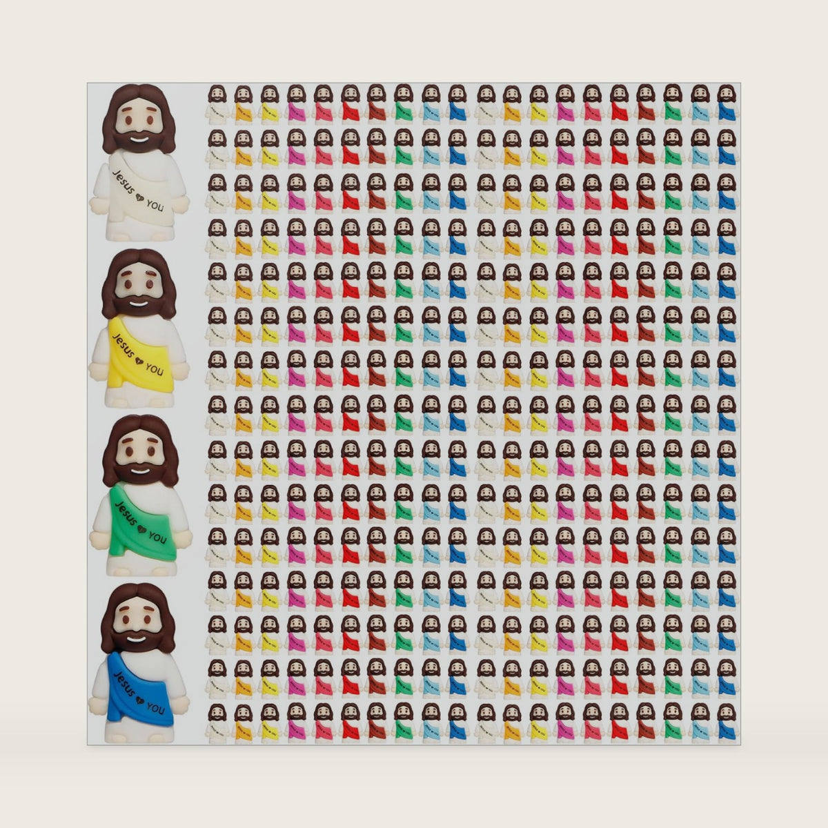New 300Pcs Little Jesus Figures, 300pcs Action Figures Tiny Mini Jesus Figurines in Bulk, Jesus Loves You, Religious Gifts for Christians , Easter Egg Stuffers Fillers, Jesus for Christmas (300)