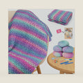 Aeelike Crochet Blanket Kit for Beginner, Easy Crochet Kit, Purple Gradient