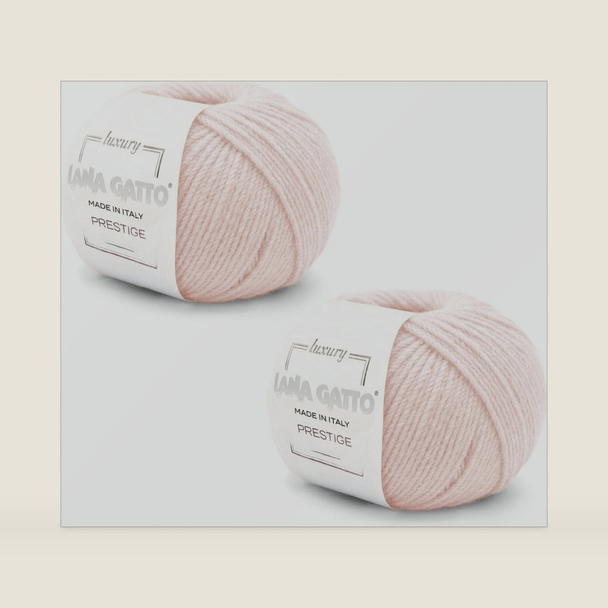 2-Pack 100% Cashmere Yarn for Knitting and Crocheting, Lana Gatto Luxury Prestige Line, (Pink - 10054, 2)