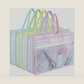 Qozary 5 Pcs Sew Project Bags for Quilting-A3 Sewing Craft Organizer Storage with Full-Zip & Handle, Needlepoint Project Bag for Embroidery, Knitting, Stitching, Cross Stitch and Crochet, Artworks