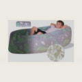 Foam Peapod Sensory Canoe with Non-Slip Base Kids Sensory Chair (Gray)