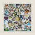 50pcs Cute Totoro Cartoon Stickers for Kids Water Bottle, Japanese Anime Waterproof Vinyl Stickers for Teen Girl Adult Laptop Skateboard Bike Guitar Laggage Bicycle Travel Case Notebook