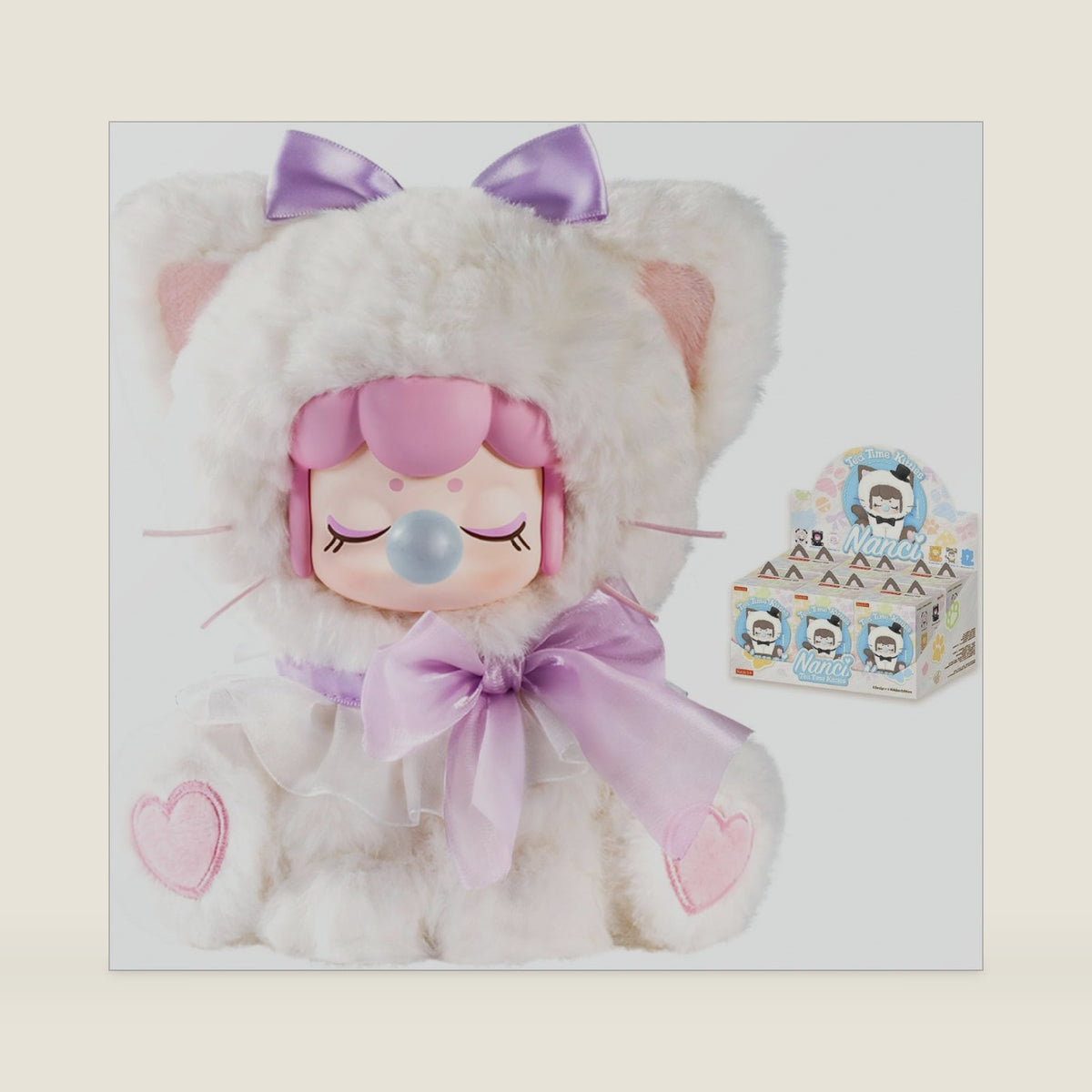 Rolife Nanci Blind Box Plush Cat Afternoon Tea Series, 1PC Random Cute Design Plush Toy, Creative Collectible Toys for Birthday/Christmas Holiday