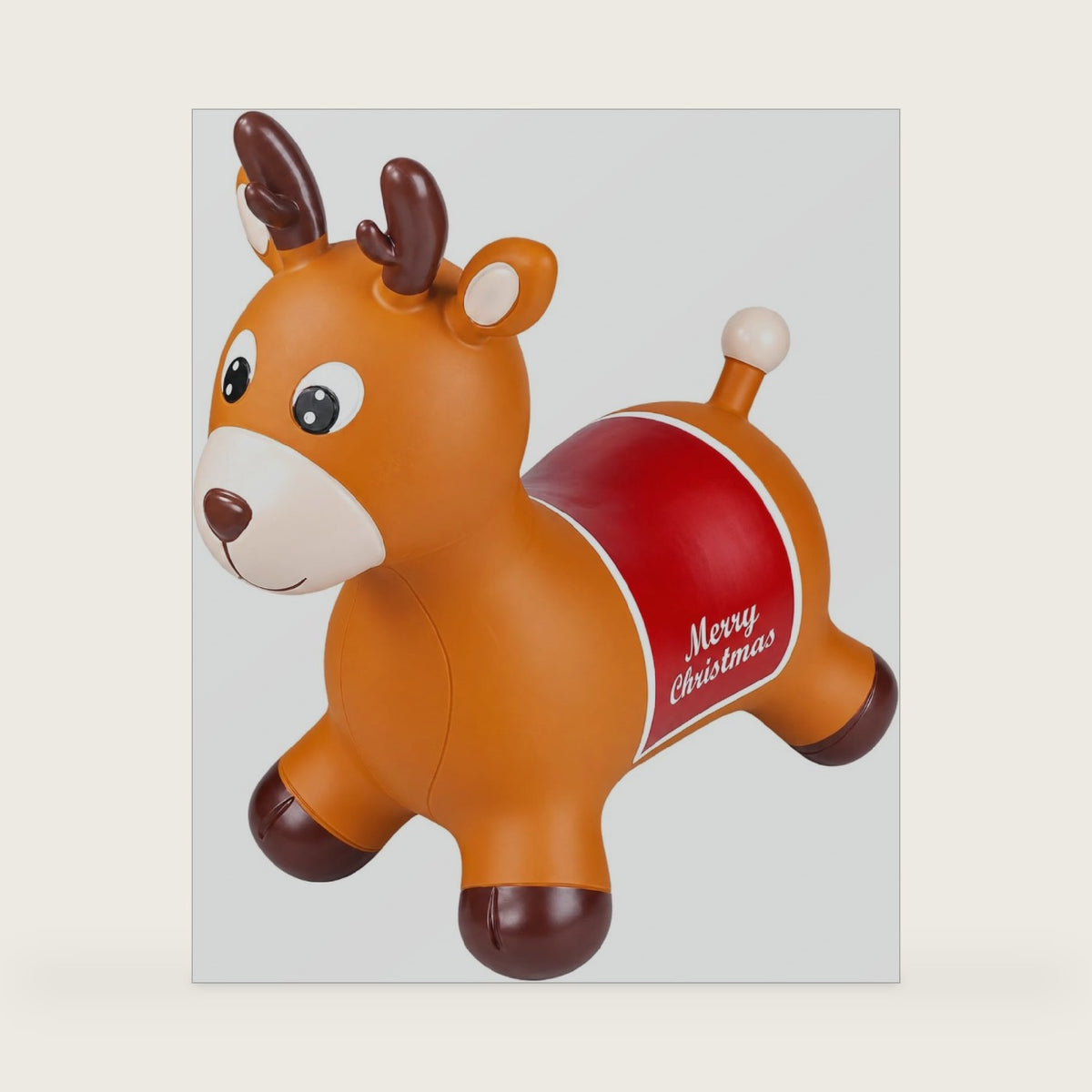 Daisy & Peaches Christmas Reindeer Hopper Toy (Toddler, 18+ Months, 2 Year Old, 3 Year Old, 4 Year Old) | Indoor and Outdoor Play | Ride on Bouncy Holiday/Xmas Toy for Kids | Cool for Boys and Girls