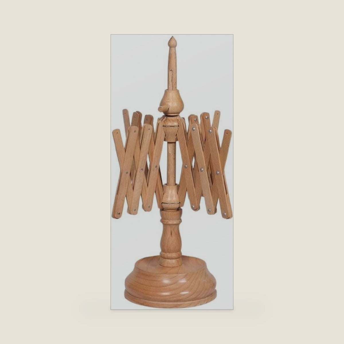 Antique Vintage Wooden Yarn Winder for Knitting || Crocheting Wool Yarn String and Fiber Ball Winder | TAKHIZA STORE (Beechwood Swift)