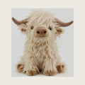 Microwavable Highland Cow Stuffed Animal Weighted Highland Cow Plush 10"