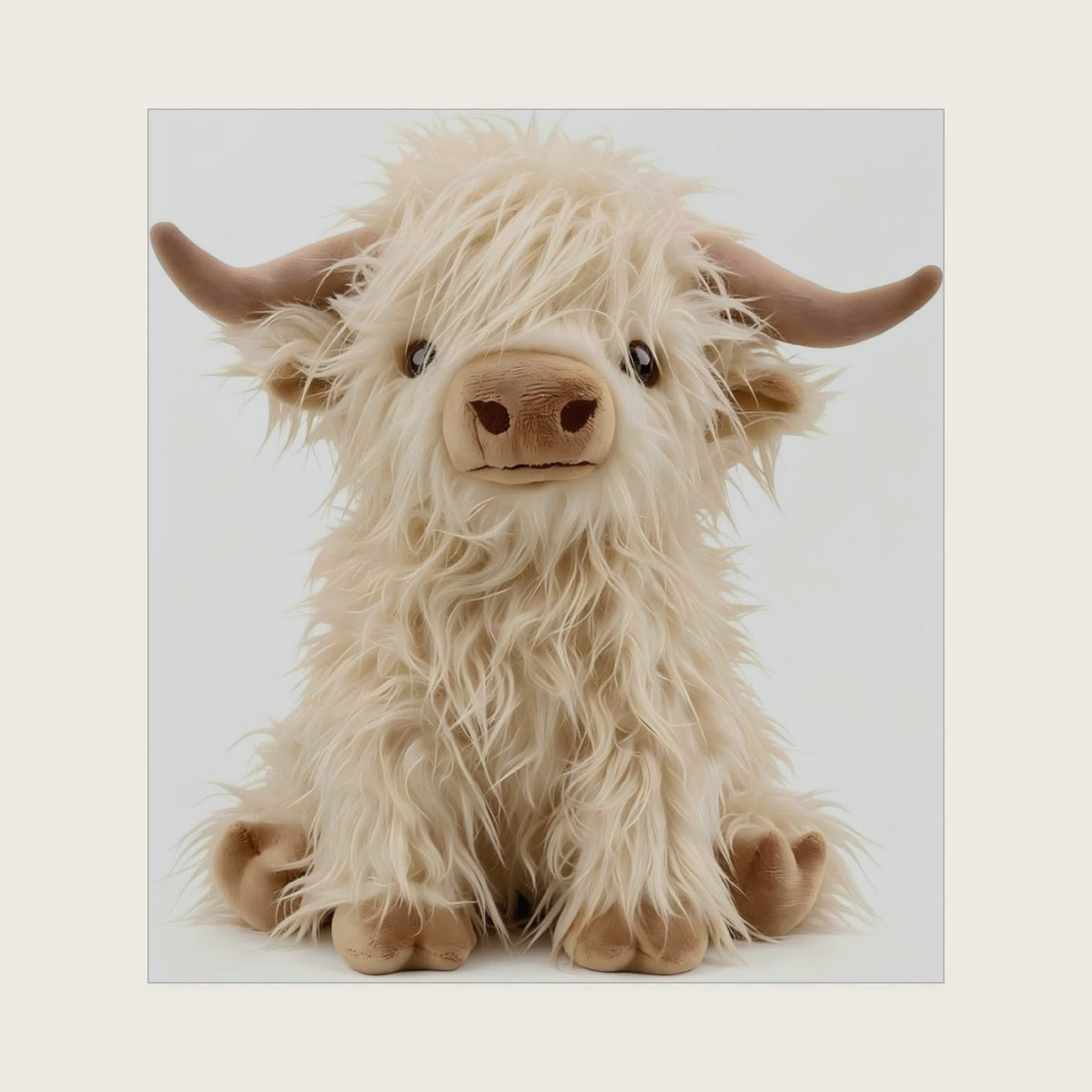 Microwavable Highland Cow Stuffed Animal Weighted Highland Cow Plush 10"