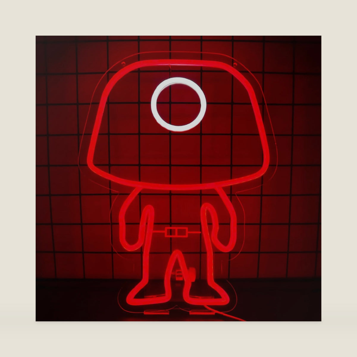 Masked Worker Neon Sign for Wall Decor,Dimmable Led Neon Lights for Game Room Decorations,11.8 * 15.7Inch,Suitable for Home Bars,Game Rooms,Man Cave,Christmas Birthday Gifts