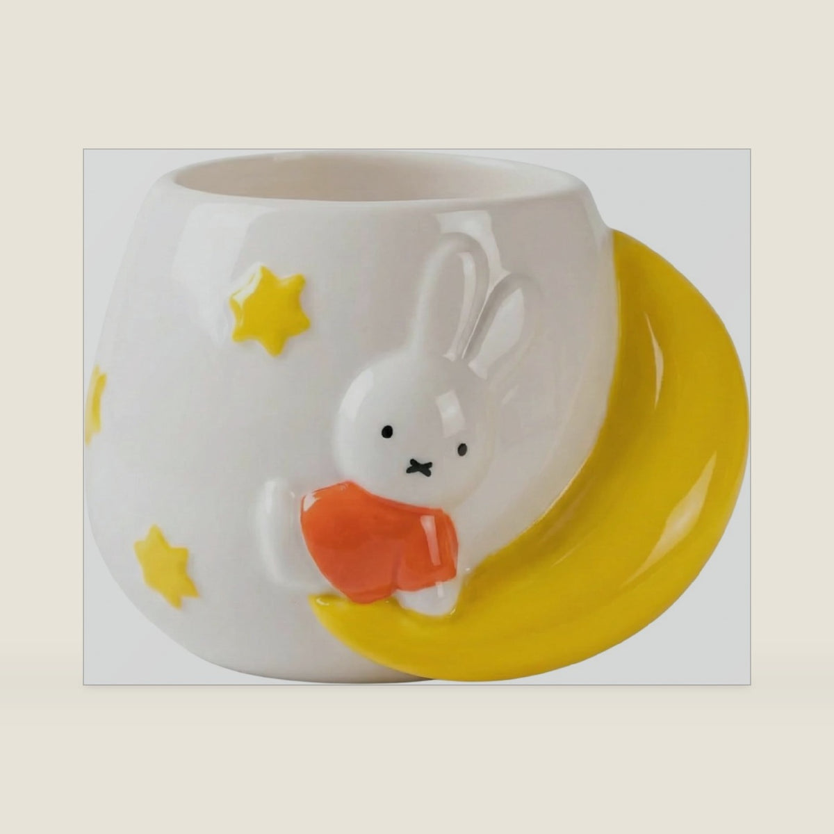 Moon and Star Ceramic Planter Pot 5.25 x 3.75 x 3.825 Inches