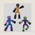 Zing StikBot Shinies 3-Pack - Metallic Poseable Action Figures for Kids