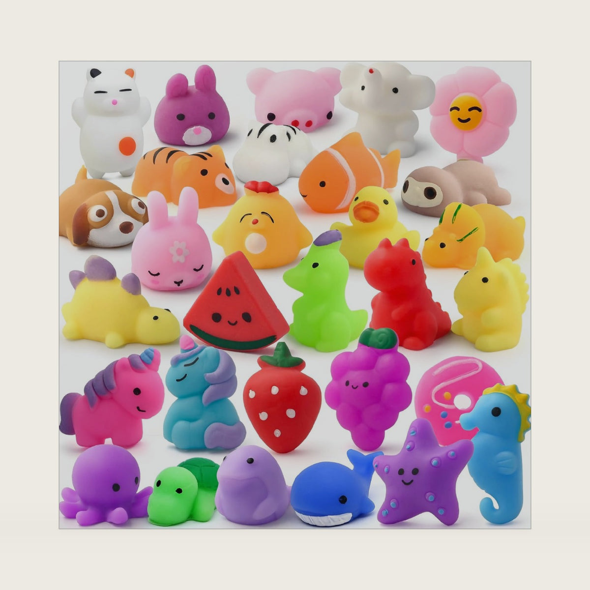 28 Pack Mochi Squishy Toys, Party Favors for Kids Ages 4-8-12, Mini Fidget Toys for Classroom, Birthday, Easter, Treasure Box Prizes, Goodie Bag Stuffers