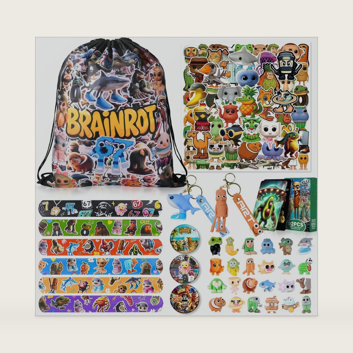 Steal a Brainrot Toys, Italian Brainrot Figures Party Set