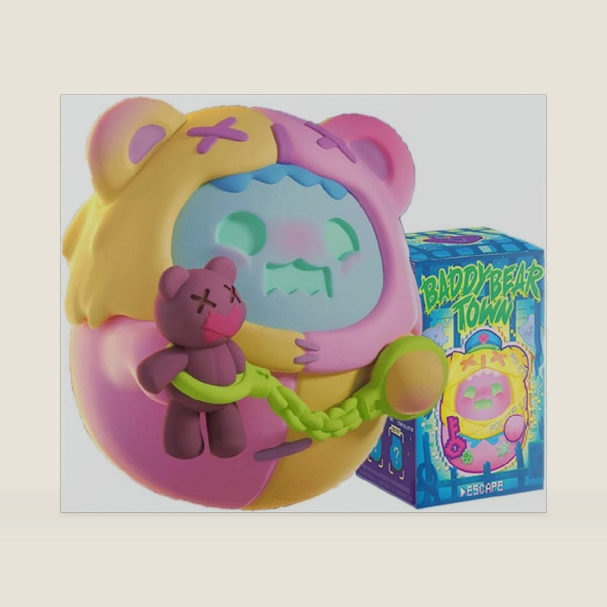 ShinWoo Baddy Bear Town Series Blind Box Action Figures Mystery Box Cute Random Toys Birthday Gifts Christmas Collectible Toy for Desktop Ornaments, 1PC