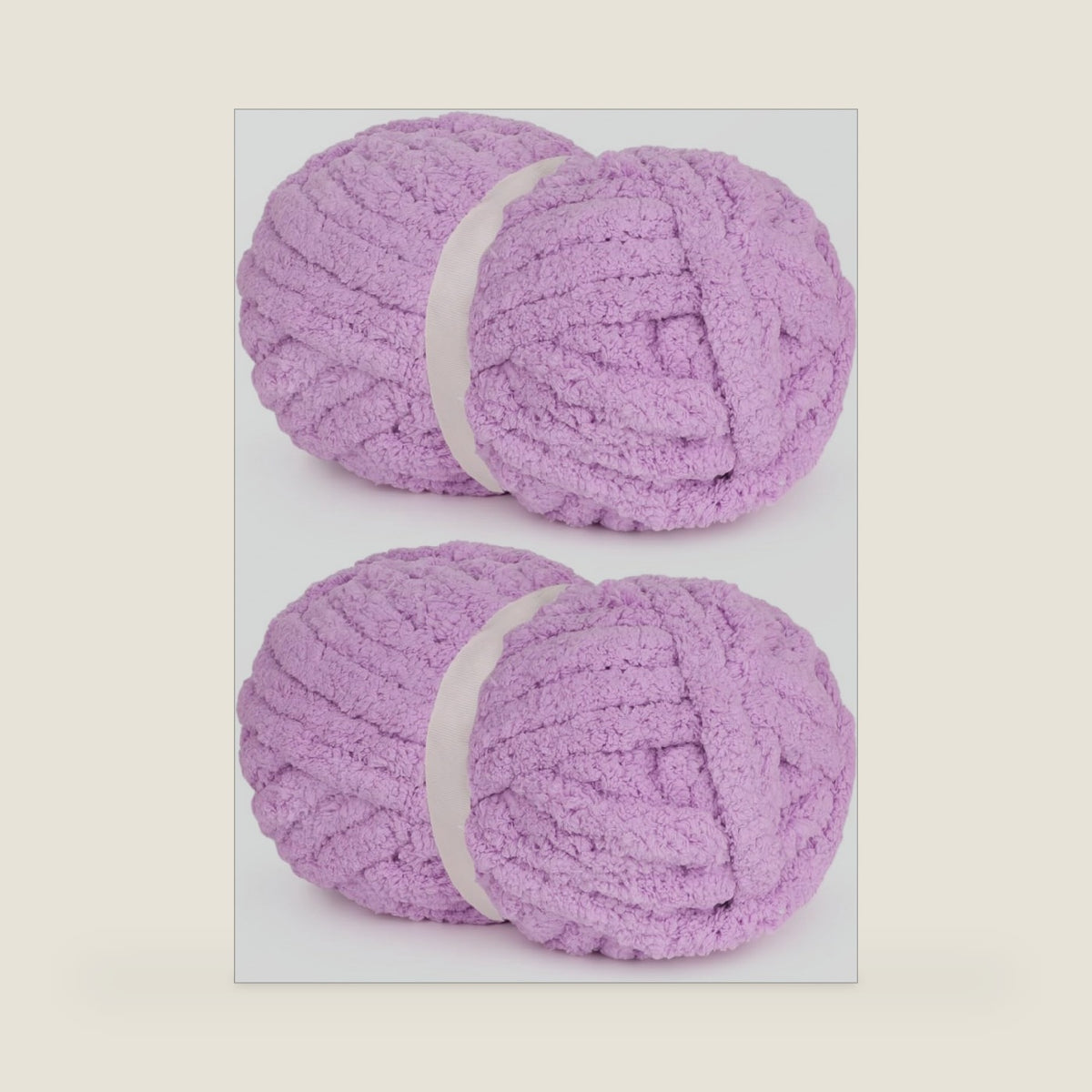 Pruple Chunky Chenille Yarn for Easy Crocheting Hand Arm Knitting, Super Bulky Soft Plush Warm Fluffy Yarn for Blankets, Large Thick Chenille Yarns for Beginners (2 PCS, 28yds/8oz Each)