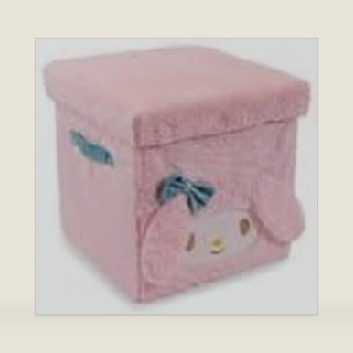 Ukonic My Melody 13-Inch Plush Storage Bin Organizer With Handles and Lid | Cube Organizer For Cabinet, Closet