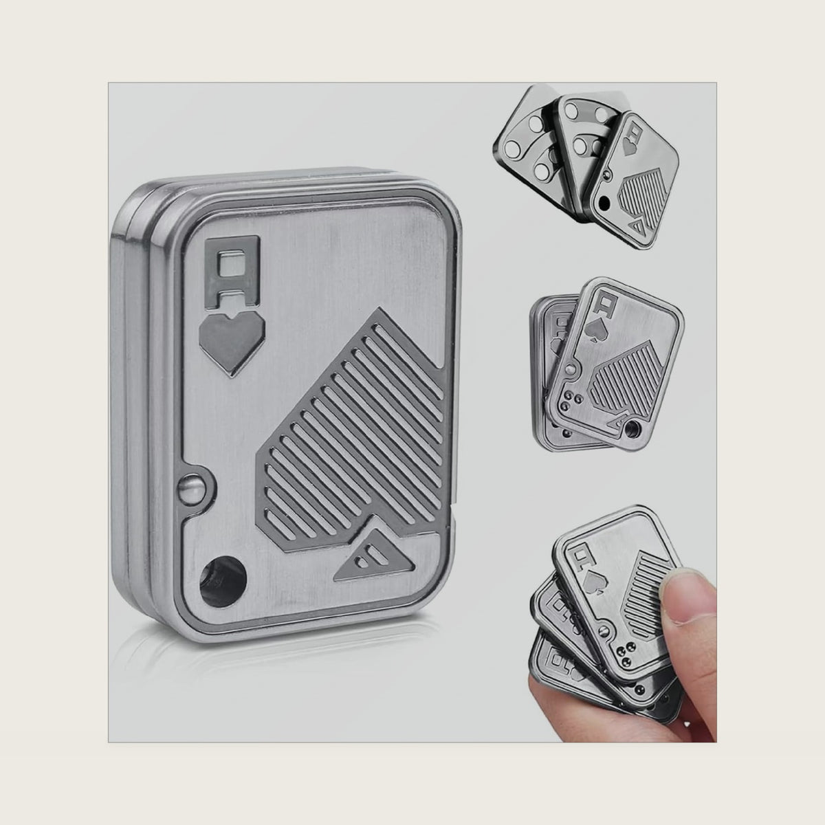 Triple EDC Fidget Slider Fidget Toys for Adults Poker A Push Card