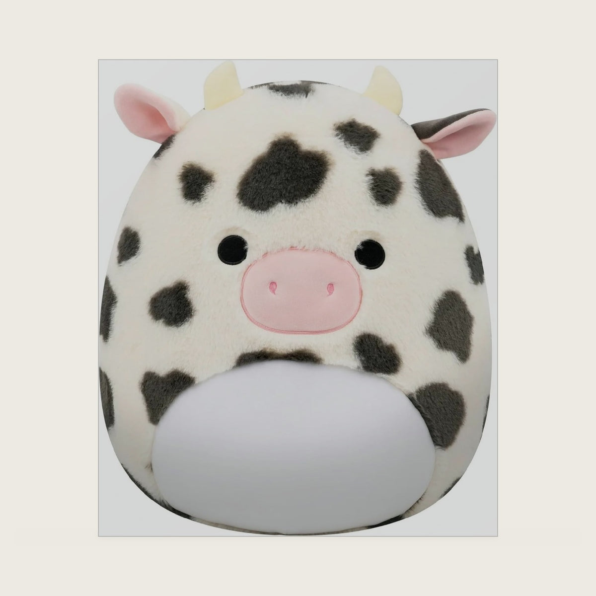 FuzzAMallow Official 16 inch Colin The Black and White Spotted Cow - Child's Ultra Soft Stuffed Plush Toy
