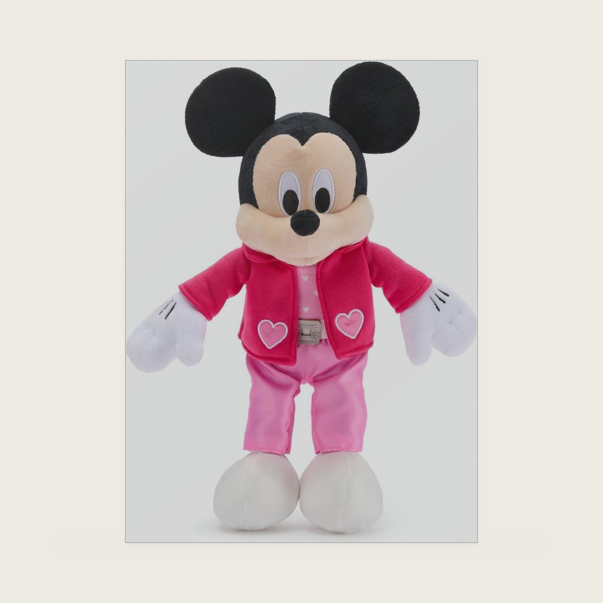 Store Official Mickey Mouse Plushie in Retro Leisure Suit with Embroidered Details - Valentine's Day 2026 Plush - Gift, Mickey Mouse Toys, Cute Toys
