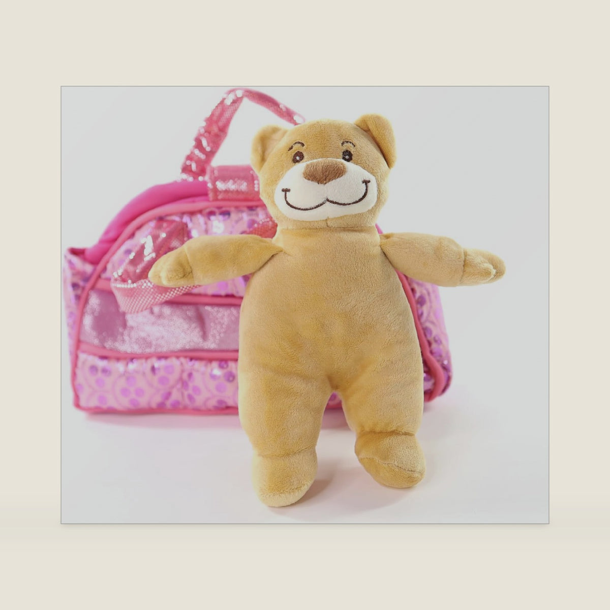 10" Cute Teddy Bear Plush Soft Stuffed Animal with Pink Gift Bag Set