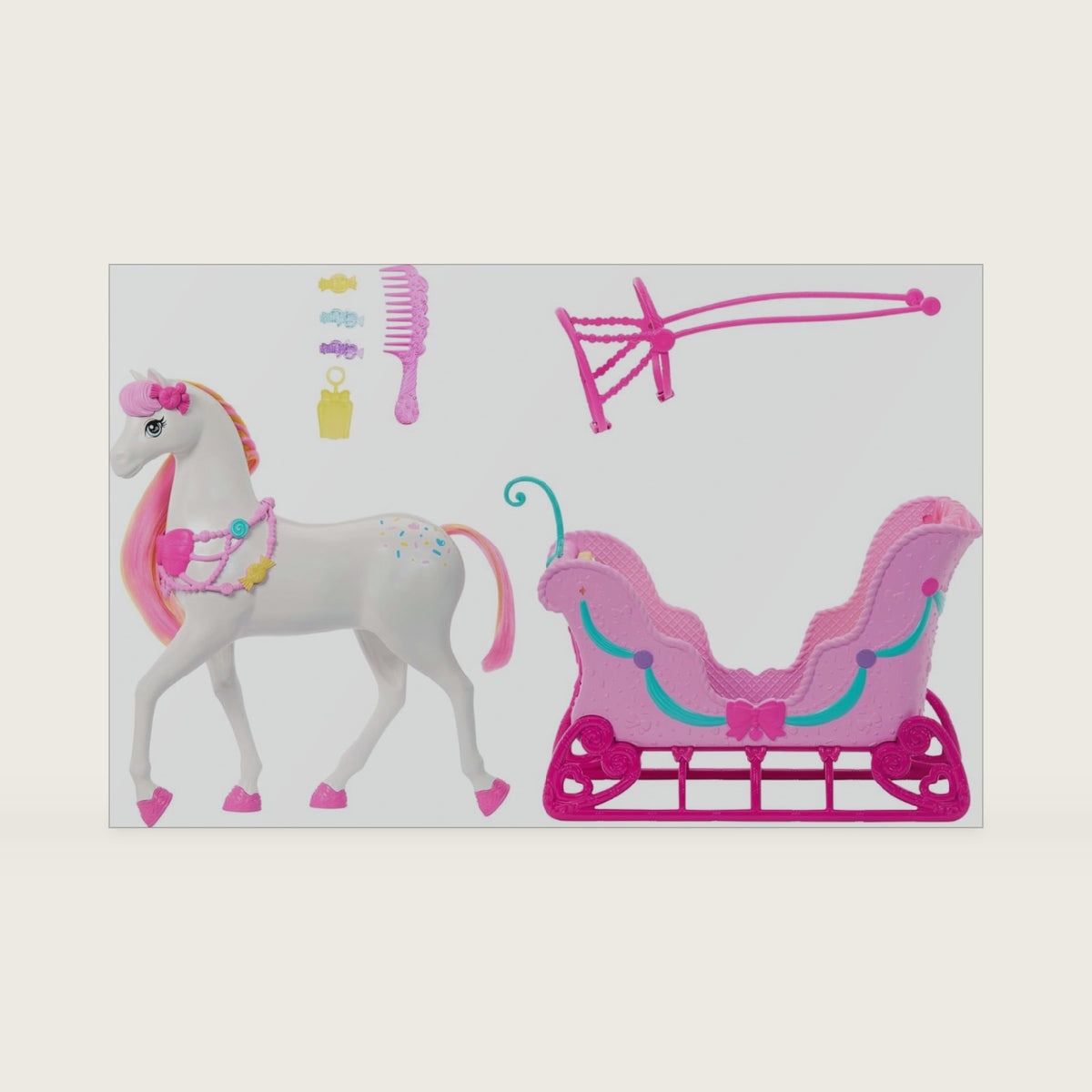 Barbie in the Nutcracker Land of Sweets Horse & Sled