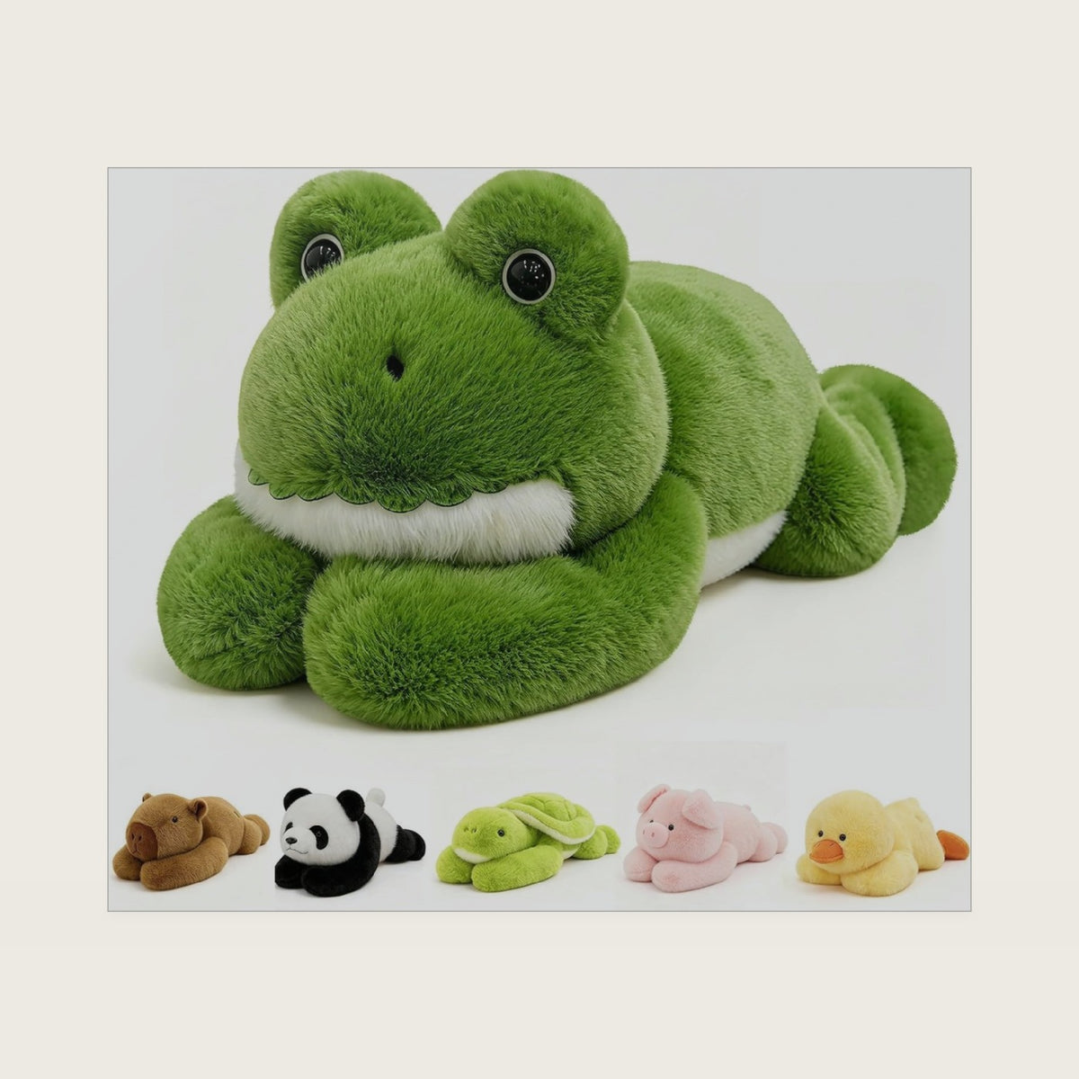 QUIRAI Frog Weighted Stuffed Animals, 24" 3.3 lb Plush Pillow for Kids