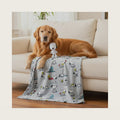 Peanuts Snoopy Pet Throw & Squeaky Pillow Set, Stimulating Toy As Gifts for Puppies, Cats, Dogs, () By Franco