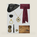 9‑Piece Pirate Costume Accessories Set for Adults Realistic Tricorn Hat