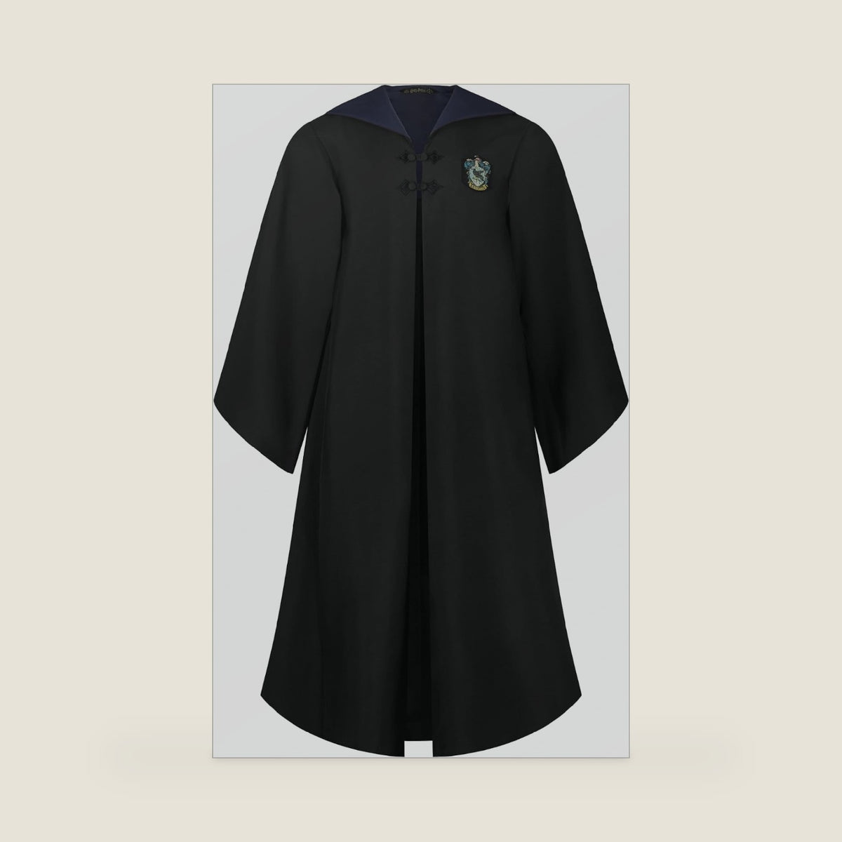 Harry Potter Adult Ravenclaw Robe, Black with Blue Lining, M/L