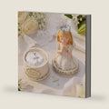 Bucherry First Communion Gifts for Girls 7.4 Inch Catholic First Holy Girl Praying Figurine Resin Box for Girls 1st Communion Gifts Baby Shower Religious Catholic Christian Table Decoration