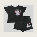 Girls' Washed French Terry T-Shirt and Shorts Set for Baby & Kids