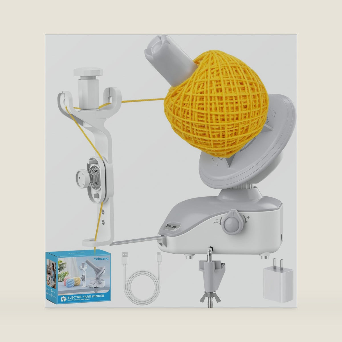 Electric Yarn Winder, 10oz Large Capacity Auto Yarn Spinner