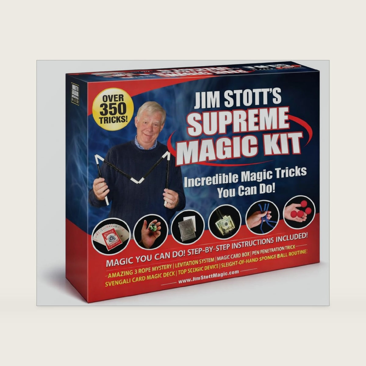 Supreme Magic Kit for Kids – 250+ Easy Magic Tricks | Beginner Magic Set with Cards, Coins & Mind Reading | Fun Gift for Boys, Girls, Teens & Adults