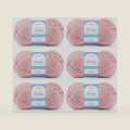 CBC Perfectly Posh Chenille Yarn for Knitting, Crocheting and Amigurumi - 6 Pack (7 oz / 200g, 233 Yards Each Skein), Rosehip Pink, Gauge 5 Bulky