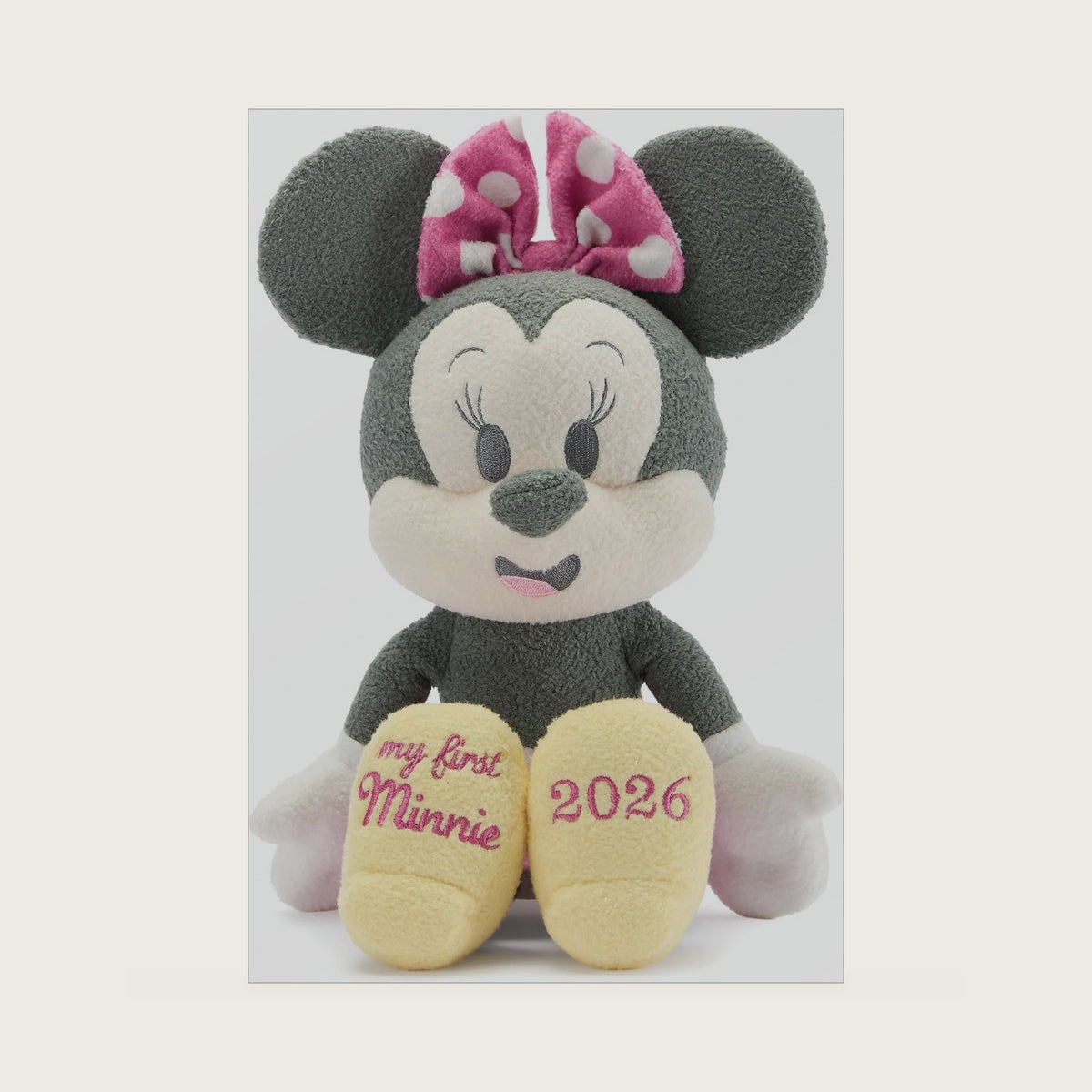 Store Official My First Minnie 2026 Plush - 13" Minnie Mouse Plushy - Stuffed Animals for Babies with Pastel Colors & Embroidered Features - Super Soft & Huggable - Cute Plushies for Baby